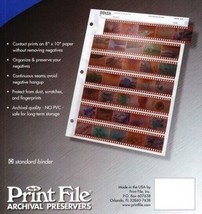 Print File 35mm Film Size Negative Pages Holds Seven Strips of Five Fram... - £20.03 GBP