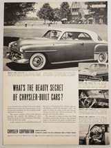 1952 Print Ad Plymouth 2-Door Cars Two-Tone with Wide Sidewall Tires Chrysler - $14.83
