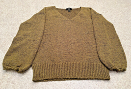 J Crew Olive Green Chunky Knit V Neck Sweater (S) - $18.70