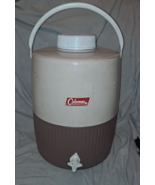 Vintage Coleman Insulated Jug W/ Cup Brown 2 Gallon Picnic Camping Water... - £56.05 GBP