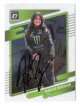 AUTOGRAPHED Hailie Deegan 2022 Donruss Optic Racing (#1 Monster Team) Truck Seri - £43.16 GBP