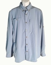 OUTDOOR VENTURES Men&#39;s Long Sleeve Button Down Vented Shirt Blue Medium - $240.25 MXN