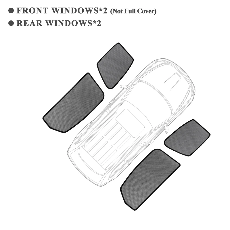 For  508 2010-2018 Magnetic Car  Customized Side Window Curtain  Shield  Front W - £99.28 GBP