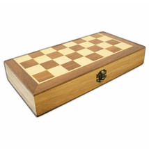 LPG Wooden Folding Chess Checkers Backgammon Set - 30cm - £39.12 GBP
