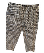 Dennis Basso Black and White Print Pull On Flat Front Cropped Pants Size... - $32.57 CAD