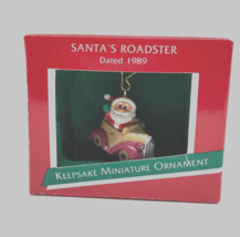 Hallmark Keepsake Miniature Ornament Santa&#39;s Roadster 1989 - £7.97 GBP