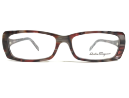 Salvatore Ferragamo Eyeglasses Frames 2650-B 600 Brown Red Gray Horn 52-15-135 - £52.17 GBP