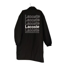 Lacoste LIVE Unisex Long Coach Jacket Black Logo Print Size M New Without Tags image 9