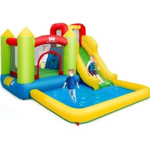 Inflatable Water Slide, Water Bounce House Combo For Kids Outdoor Fun With Large - £273.36 GBP