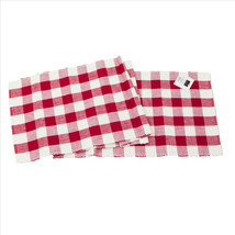 Kinara Madison Buffalo Check Sienna Red and White Table Runner 13x72 inches - $29.69