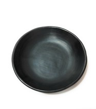 Dinner Round Serving Plate Black Clay 9.5&quot; Black Clay Unglazed 100% Handcraft  M - £29.24 GBP