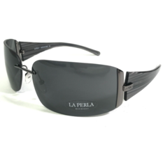 La Perla Sunglasses MOD.SPE 653M COL.568 Black Gray Wood Grain with black Lenses - $46.59