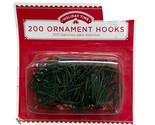 Holiday Time 200 Green Wire Christmas Holiday Ornament Hooks - $6.88