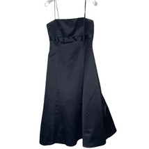 David’s Bridal Black Spaghetti Strap Dress Wedding Prom Sz 10 - $33.66