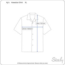 Ky&#39;s Men authentic Hawaiian shirt XL pit to pit 25.5 camp floral luau cotton vtg - £23.25 GBP