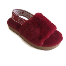 Koolaburra By UGG Fuzz&#39;n II Slide Slipper Womens Size 7 Sandal Rose Red 1116914 - £34.99 GBP