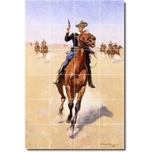 Frederic Remington Western Painting Ceramic Tile Mural BTZ07356