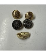 Vintage Signed (Napier, Trifari) Clip On Earrings - Lot of 3 - £29.30 GBP