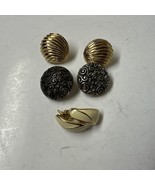 Vintage Signed (Napier, Trifari) Clip On Earrings - Lot of 3 - $37.39