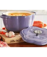 Pioneer Woman PURPLE Flower ~ 3 Quart ~ Enameled ~ Cast Iron ~ Dutch Oven w/Lid - $1,467.52 MXN