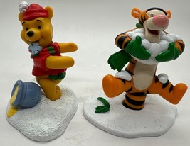 Disney Winter Wonderland Winnie the Pooh &amp; Tigger Durable Plastic Figures Set - £21.49 GBP