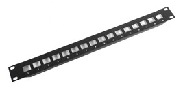 NEW L-COM 16-PORT UNIVERSAL PATCH PANEL FRONT PLATE - $35.00