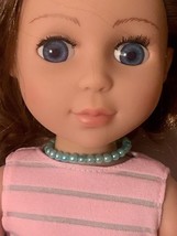 14 inch Fashion Doll Jewelry • Light Turquoise Blue Pearl Necklace for 14” Doll - £3.92 GBP