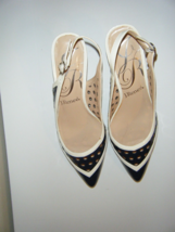 J Renee NAVY Patent Pointed Toe Slingback  Adalyn Shoe Ladies 6.5 Medium #4000B - £9.34 GBP