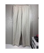 Talbots Petites Womens Gray Pleated Front Relaxed Linen Blend Pants Size... - $42.13 CAD