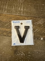 Simplicity Iron On Black Patch Letter V - $11.76