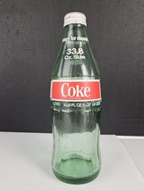 Coca Cola COKE 1 Liter 33.8oz Vintage Glass Bottle Coca Cola Bottle W/ Cap - £5.49 GBP