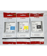 3 OEM Canon iPROGRAF 500,510,600,605,610 Ink Tanks PFI-102C, PFI-102Y, P... - $103.95