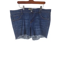 Old Navy The Diva Shorts 16 Womens Plus Size High Rise Raw Hem Medium Wash - £16.78 GBP