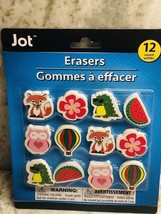 ShipN24Hours.NewJolt Kids(12Pack)Erasers:Fox/Flower/Dinosaur/Watermelon/... - $12.86