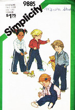 Toddler&#39;s SHIRT, PANTS &amp; VEST Vtg 1980 Simplicity Pattern 9885-s Sz ½, &amp;... - $12.00