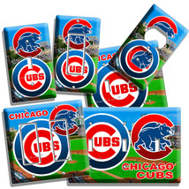 Chicago Cubs Baseball Team Logo Light Switch Outlet Plate Man Cave Tv Room Decor - £8.48 GBP+