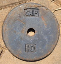 CAP Brand 10 Pound Weight Plate Exercising Lifting Barbell Weightroom Wo... - $15.99