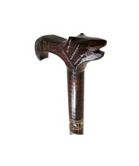 Dark brown walking stick, Rustic wooden cane, Sturdy lightweight walking... - £71.85 GBP