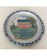 Vintage 1988 metal tray home is where the heart is country blue duck goo... - $19.75