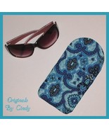 Black And Blue Big Sunglasses Case Thick Padding Soft Slip In Sleeve  - $10.00