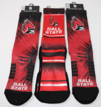 Strideline Ball State Cardinals Premium Full Sub Tie Dye Socks Lot of 3 Pairs NW - £23.36 GBP