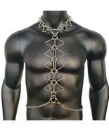 Rave Man Body Stainless Steel Chain Harness,Bold Industrial Rave Festiva... - €58,38 EUR
