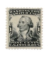 RO181b 1c Washington Match Co. U.S. Internal Revenue Stamp, 1869, Black,... - $138.99