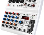6-Channel Audio Mixer With 99 Sound Effects For Pc,Portable Sound Mixing... - $91.99