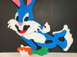 Bugs Bunny Rabbit popcorn melted plastic  wall hanging - $79.97