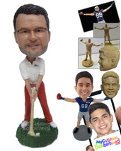 Personalized Bobblehead Male Orthopedic Doctor Golfer Hitting The Ball With A Fe - £72.74 GBP
