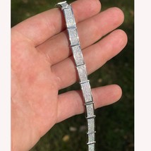 MOISSANITE Diamond Test Men&#39;s Hip Hop 8mm Custom Bracelet Real 925 Silve... - $215.03