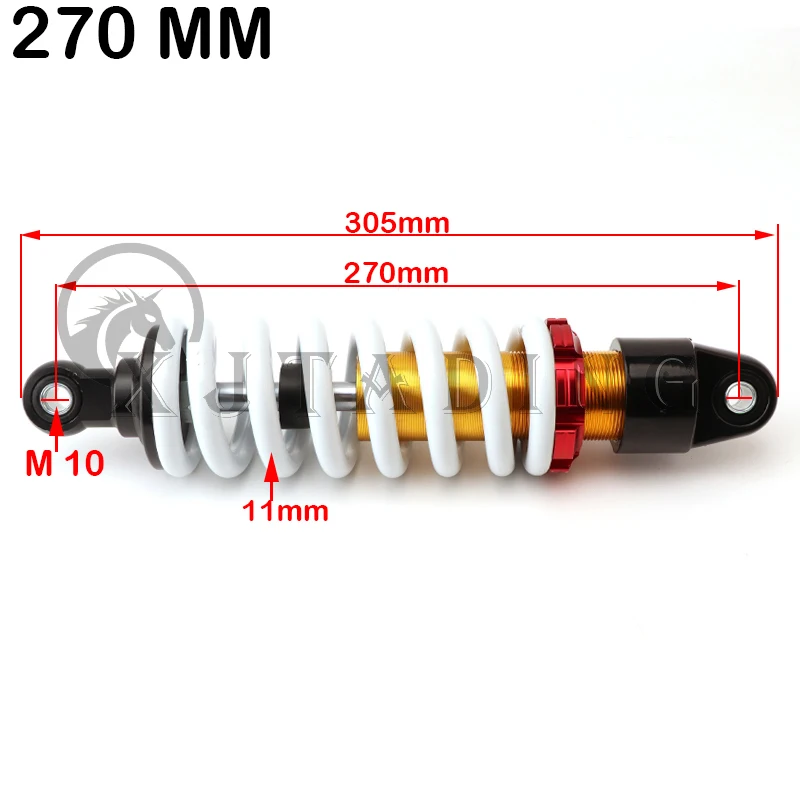 260mm 270mm 280mm shock absorber rear suspension suitable  110cc  125cc Motocros - £314.15 GBP