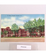 Vintage Linen Postcard 1957 Mercy Hospital Charlotte North Carolina NC - $21.83 CAD