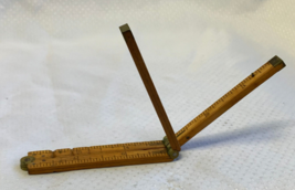 Vtg Stanley No. 69 12&quot; Boxwood Carpenters Pocket Folding Ruler Measuring Tool - £23.66 GBP